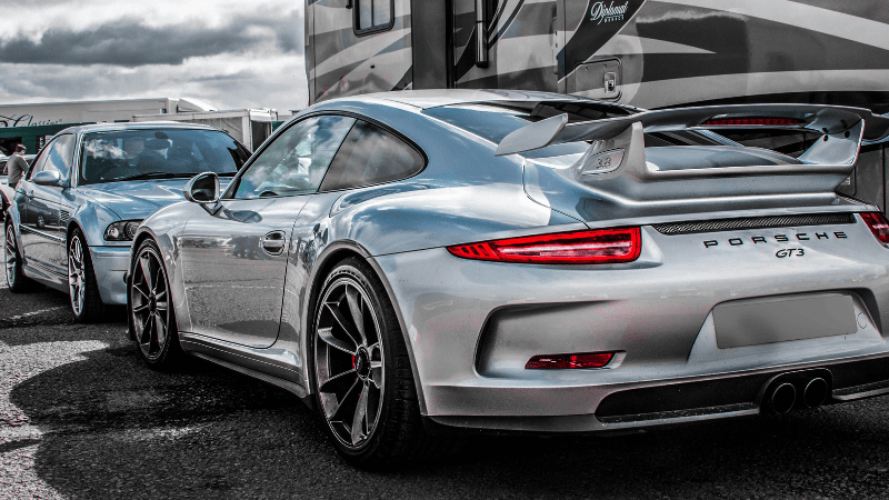 Cool sports car with window tint films