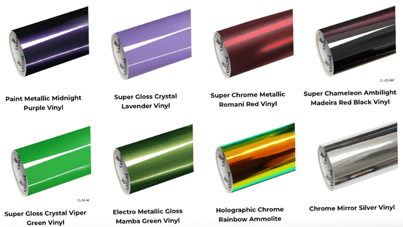 different types of hot-selling vinyl wraps of Carlike