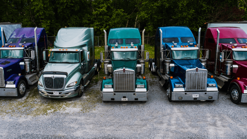 trucks in different colors