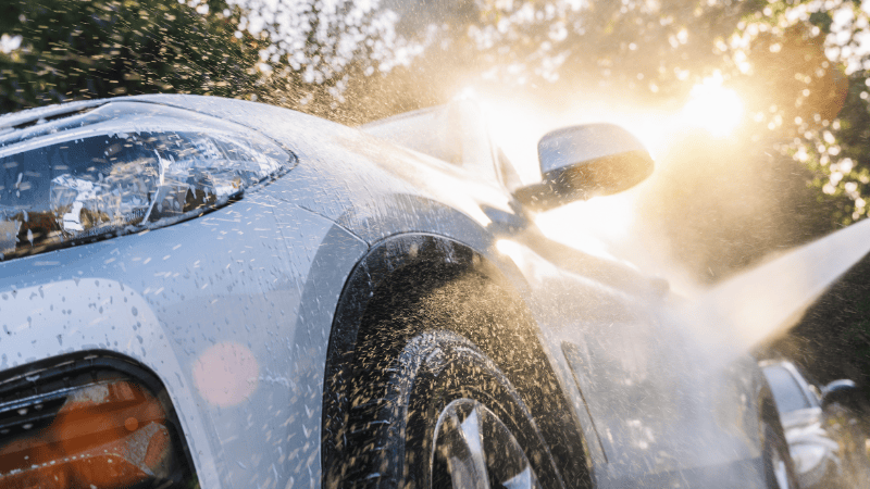 wash a car