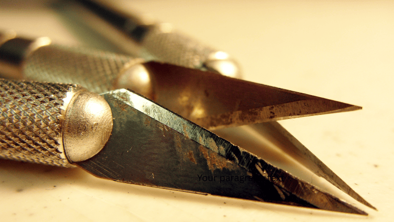 sharp-edged knife for cutting vinyl wraps
