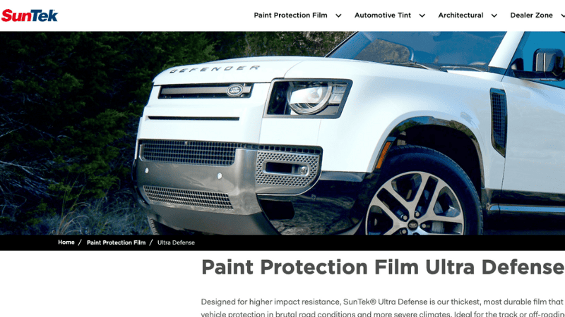 The page of the Suntek website