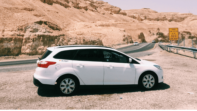 A car is on the Gobi.