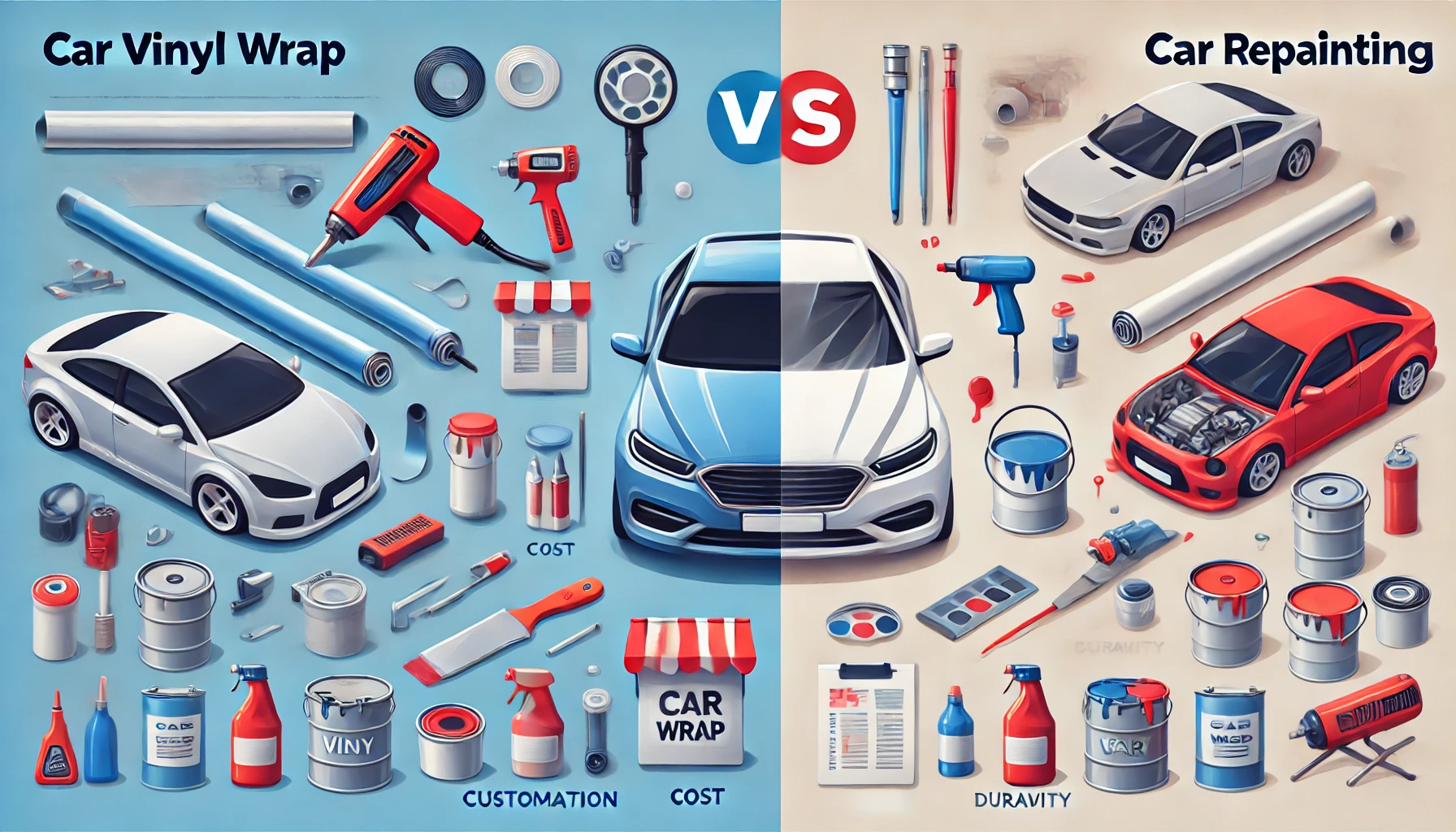 car wrap vs. car paint