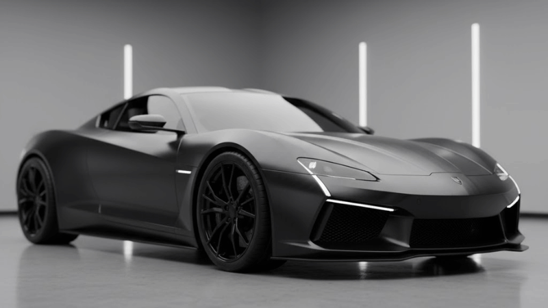 a Satin Chrome black car