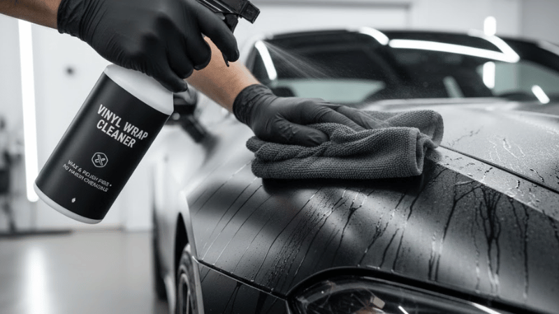 Use a cleaning solution that does not contain waxes or polishes.