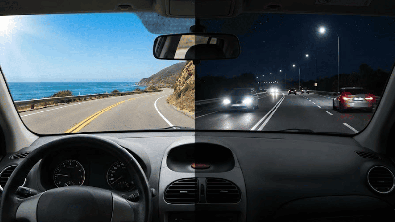 Get excellent visibility during the day and night through window tint.