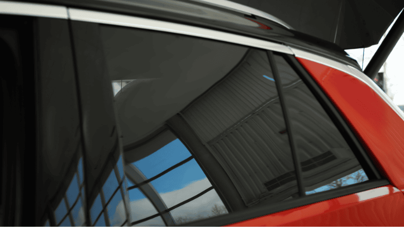 car window with window tint