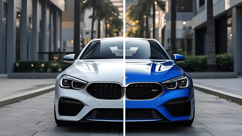 car paint vs. car wrap