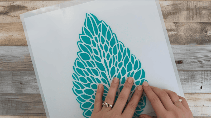 Cut a piece of transfer tape to match your design size.