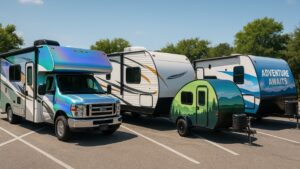 Different types of RVs wrapped in vinyl films