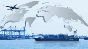 Main transportation ways including airplanes and shipping