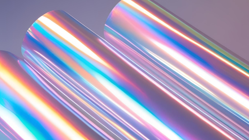 three rolls of hologrphic vinyl