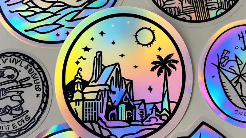 Holographic Vinyl souvenir decals