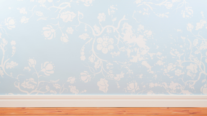 wall vinyl wrap with flower pattern