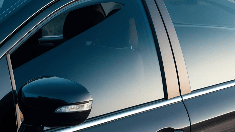 5% The way Tint looks when it's attached to a car window.