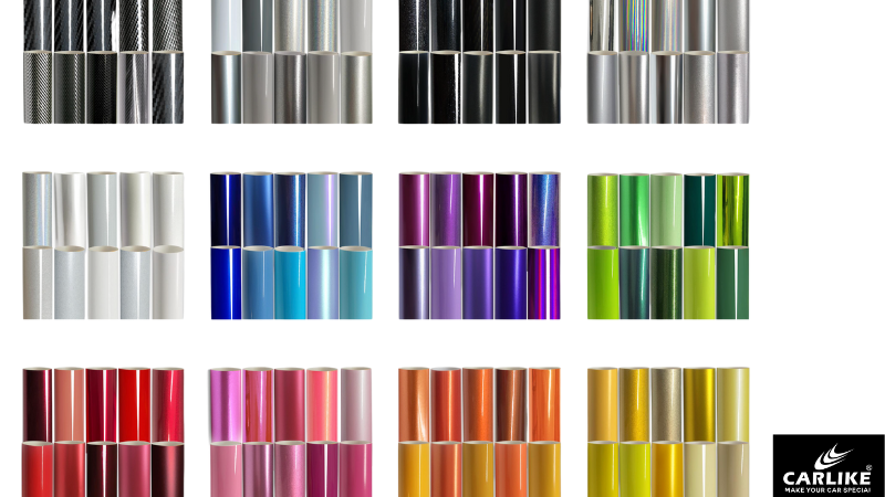 Different colors of car film options