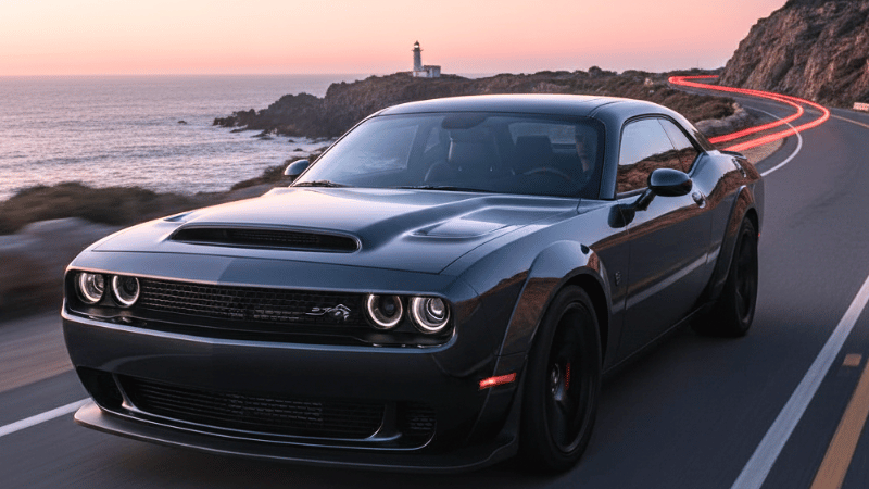 a Dodge Challenger in Glossy wrap