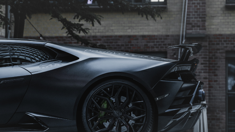 A car in matte black wrap
