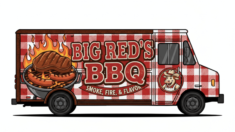 custom food truck graphics