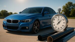 Measuring the lifespan of tinted window film on a BMW