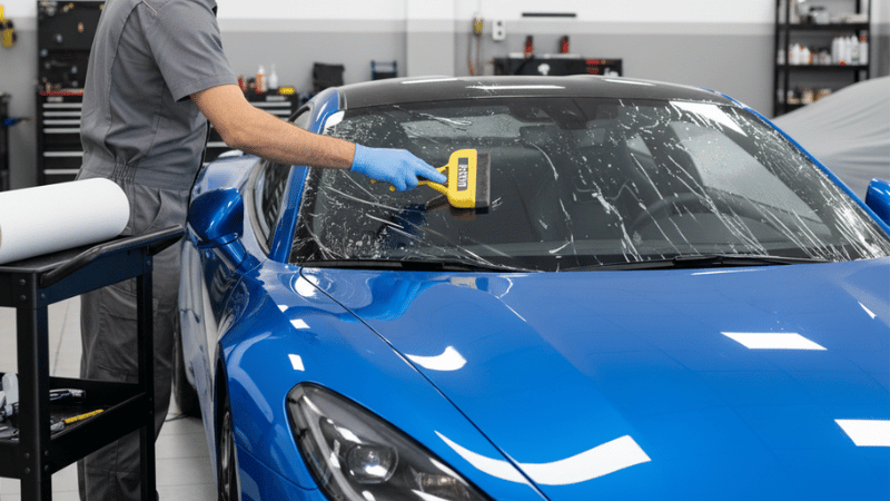 Windshield Protection Film Installation