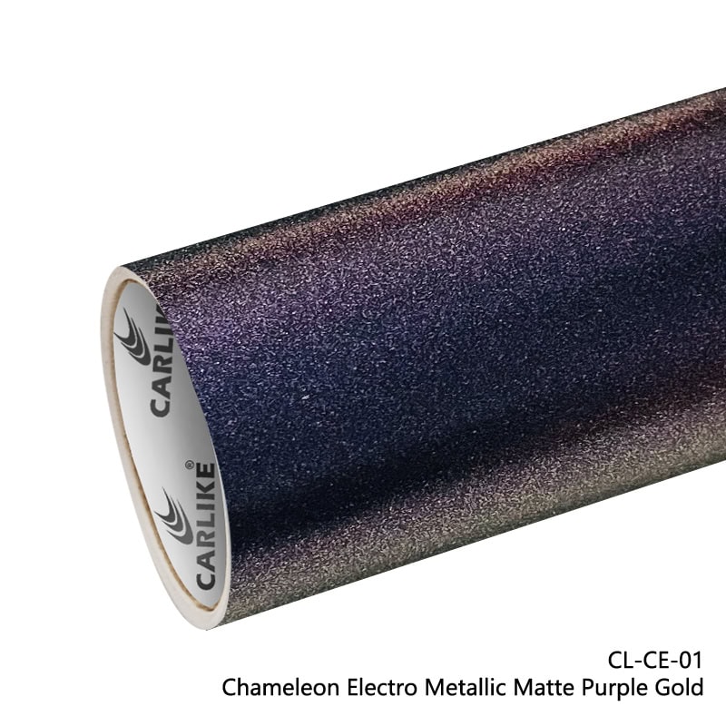 CL-CE-01 Chameleon Electro Metallic Matte Purple Gold Vinyl Wrap