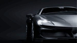 carbon fiber wrapped car