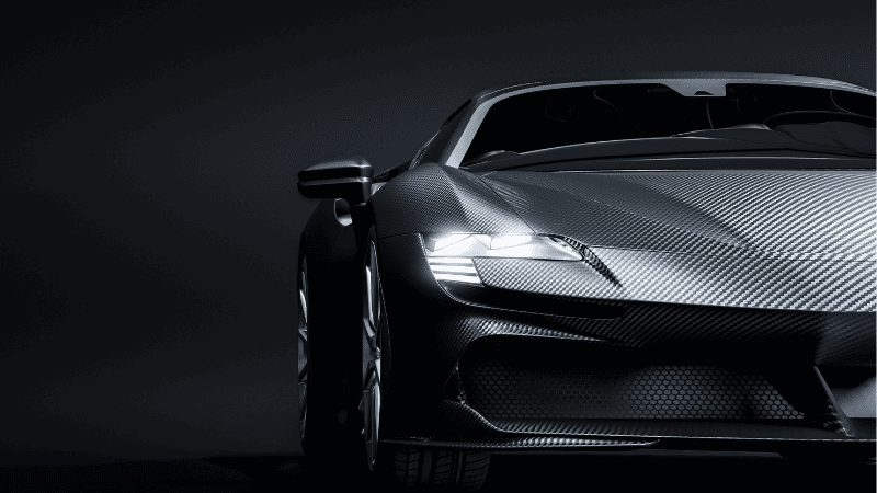 carbon fiber wrapped car