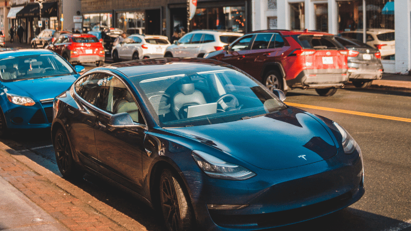 Tesla with black PPF