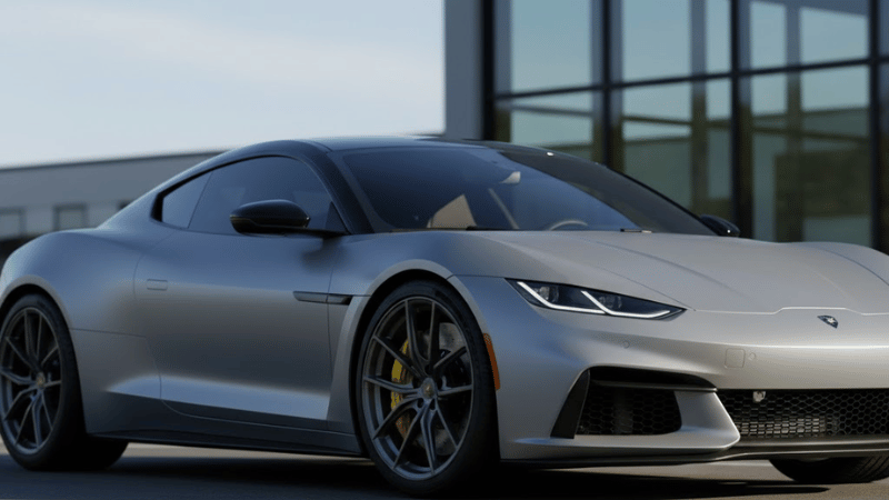 a gloss black roof on a matte gray car