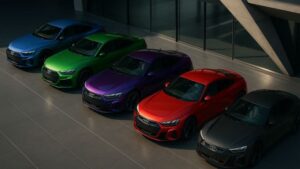Audi cars lineup with different wraps