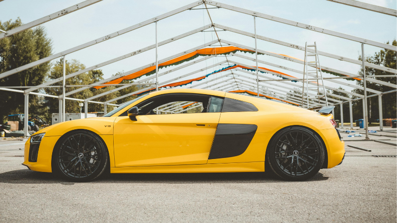 An audi in customized vinyl wrap