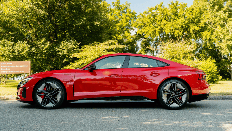 a car in Red Vinyl Wrap