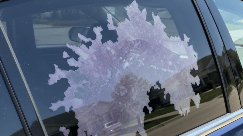 a car with faded window tint films