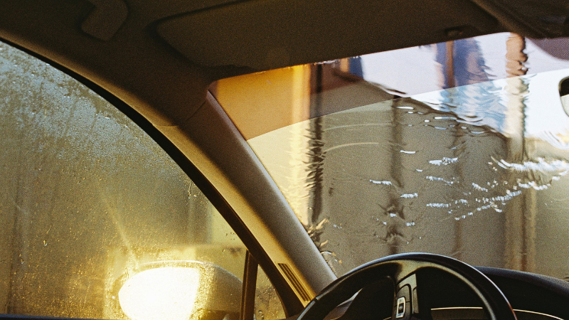 A car with 70% tint films