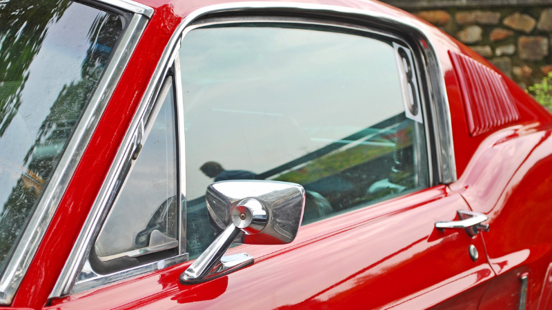 A car window with 70% tint films