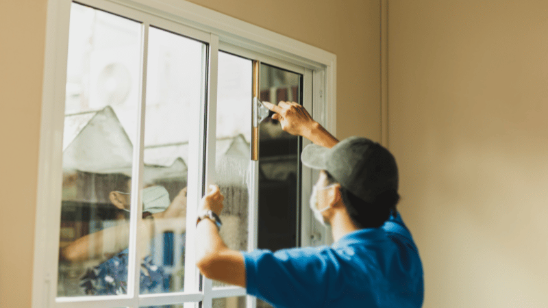 Professional installation of frosted window film