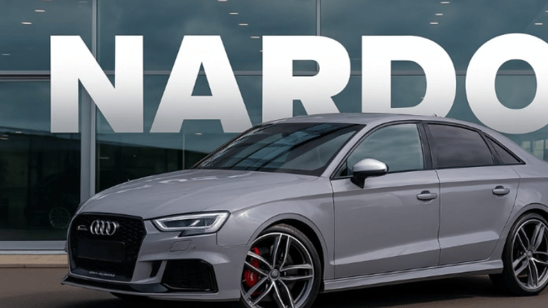 An Audi wrapped in Nardo Grey vinyl wrap