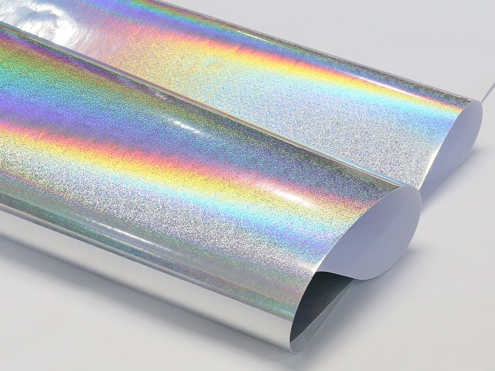 Holographic shimmer self adhesive vinyl