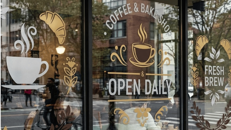 Vinyl Decals on the glass wall