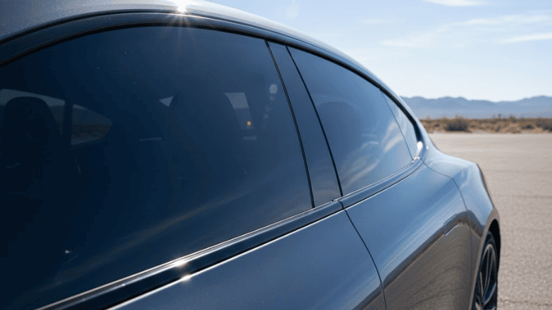 a car with tint films in the sun