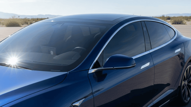 an EV car with Nano-Ceramic Tint  films