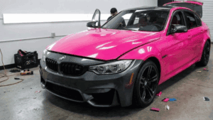pink car wrap