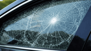 broken Security Window Film