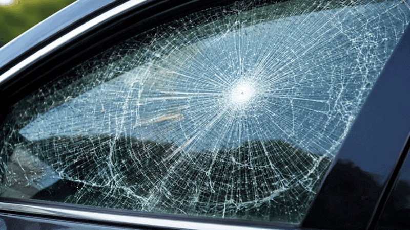 broken Security Window Film